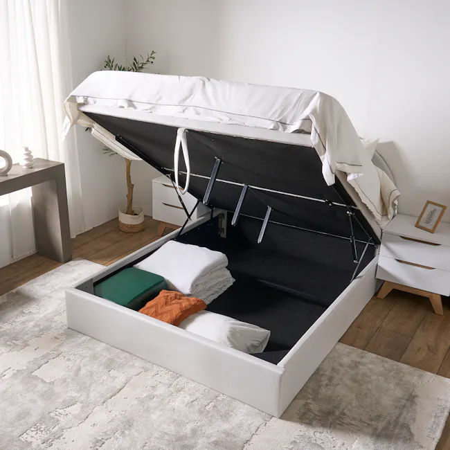 Aspen King Storage Bed - Ivory (Pet Friendly) - 4