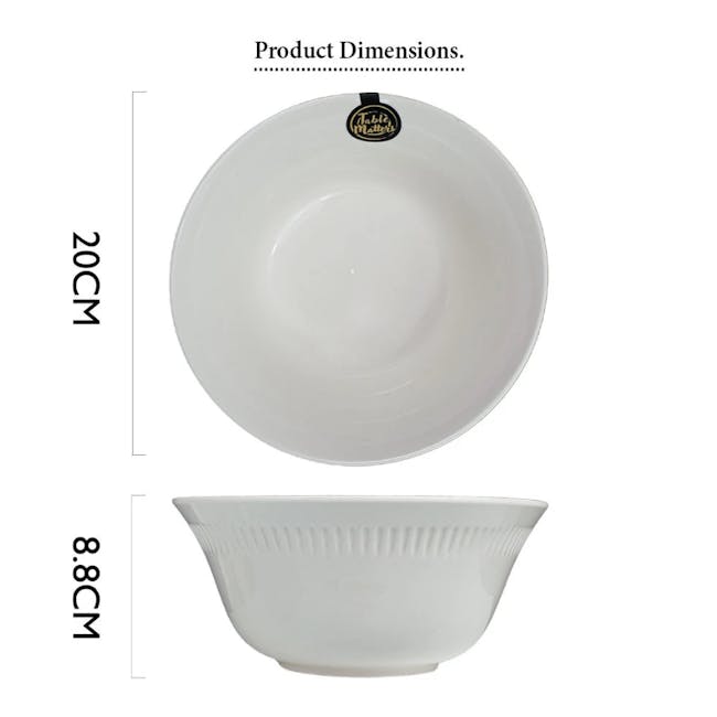 Table Matters Royal White Soup Bowl (2 Sizes) - 3