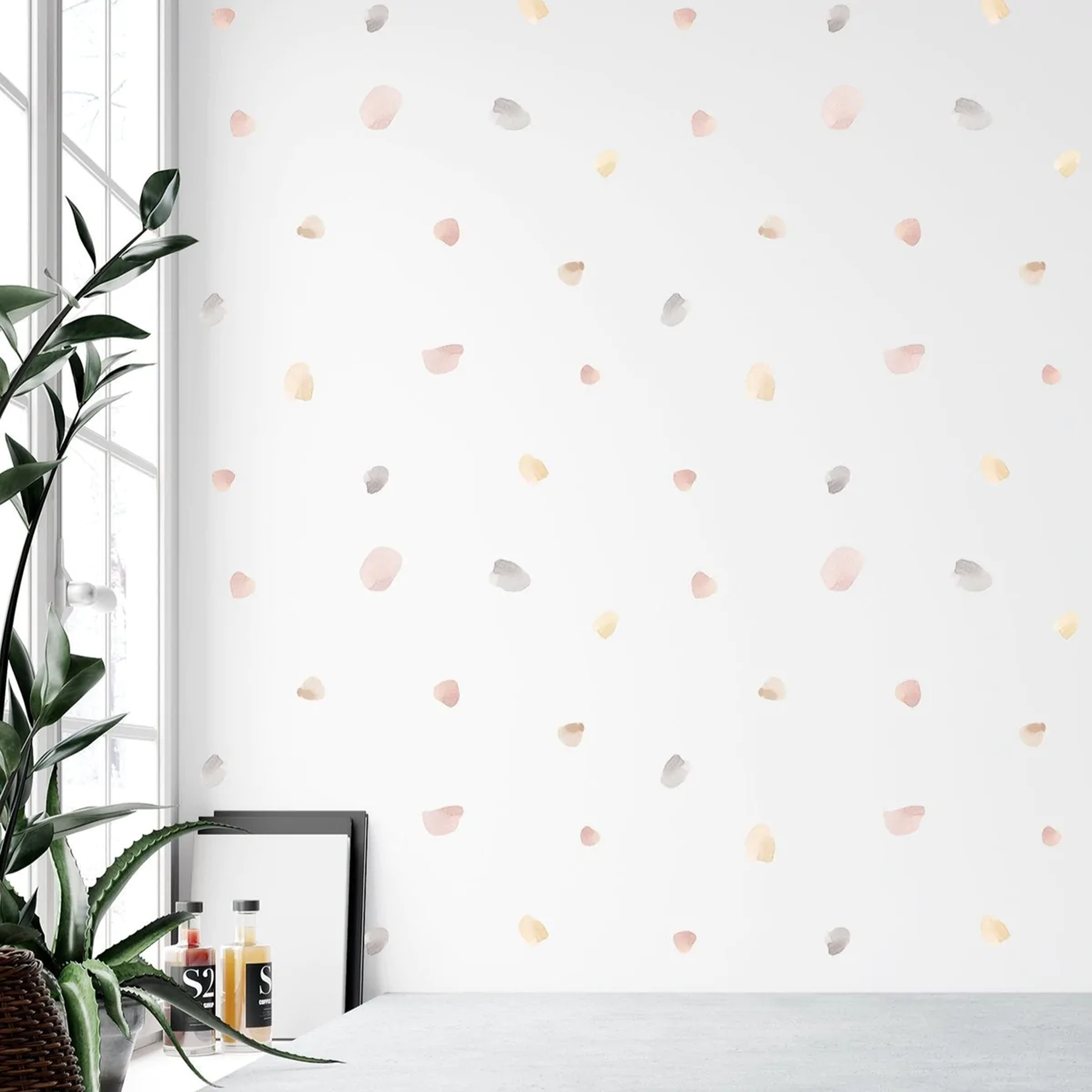 Urban Li'l Irregular Blobs Fabric Decal - Blush