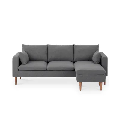Alicia L-Shaped Sofa - Charcoal Grey