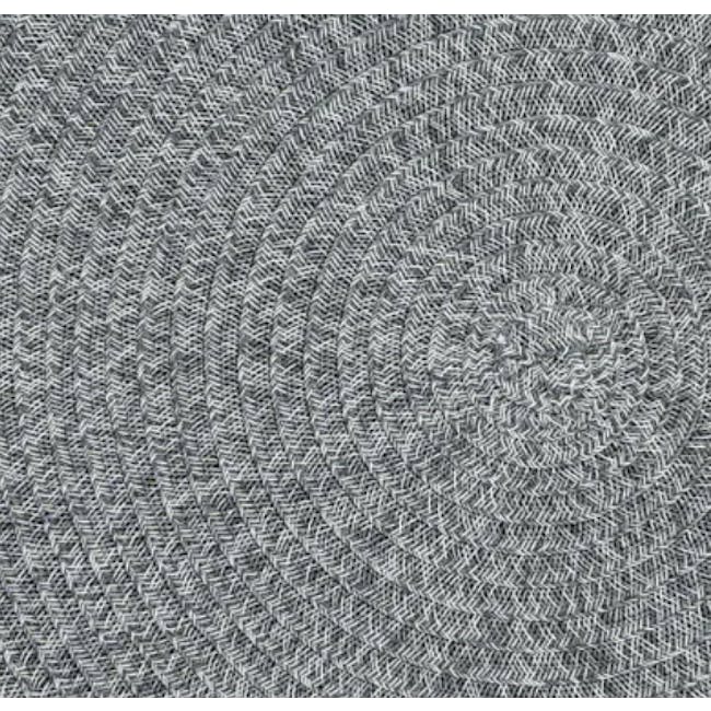 Table Matters Grayscale Placemat - 4 - Intricate woven texture, Geometric pattern design, Spinning yarn effect, Herringbone