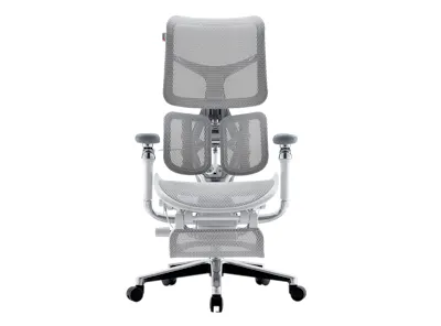 Sihoo Doro S300 Ergonomic Chair With Leg Rest - White/Grey