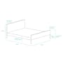 Elliot King Bed in Midnight with 2 Lewis Bedside Tables in Black, Oak - 8