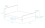 Leland King Platform Bed with 2 Leland Single Drawer Bedside Tables - 12