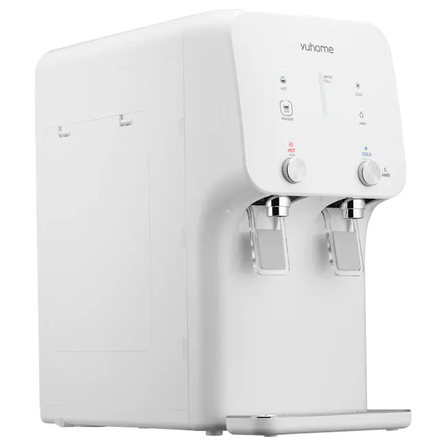Essential Water Purifier - 3 - White coffee machine, sleek design, modern kitchen appliance, automatic water flow, dual