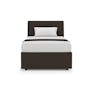 Excel Super Single Trundle Bed - Dark Brown (Faux Leather) - 0