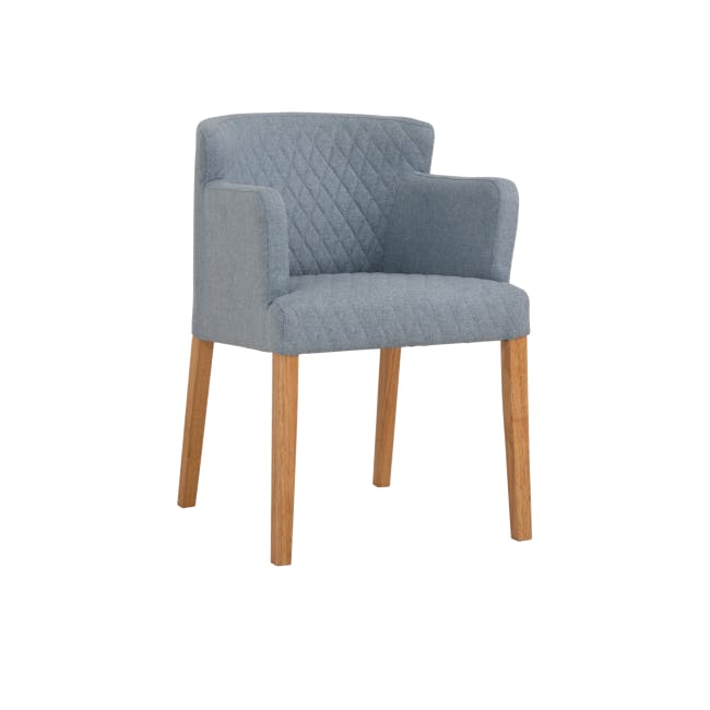 Rhoda Armchair - Natural, Light Blue - 0