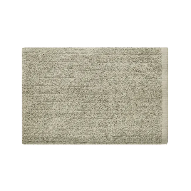EVERYDAY 100% Cotton Bath Sheet 160 x 100 cm - Taupe - 2 - Cream-colored, textured, rectangular, soft, fluffy, natural