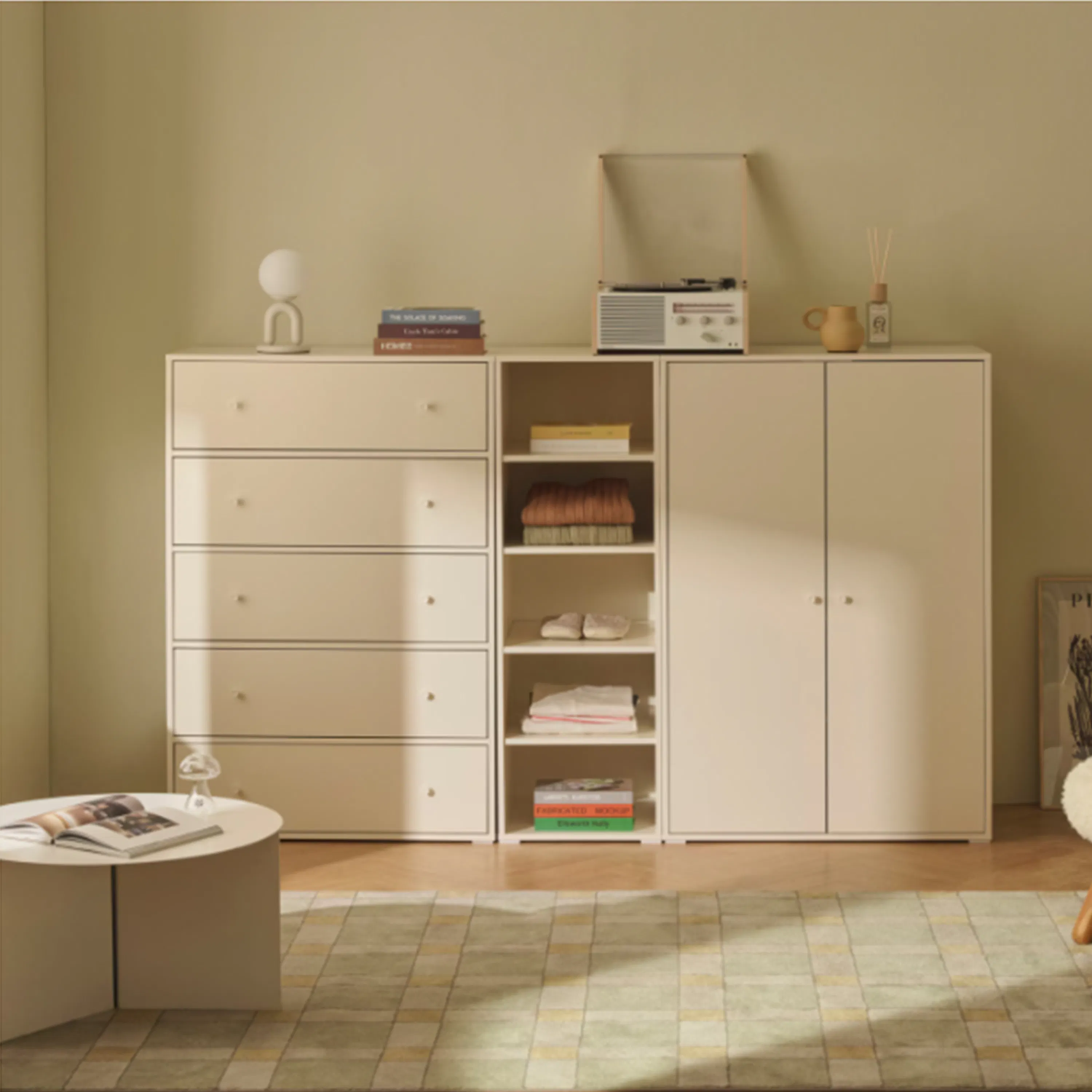 Rio Modular Kids Wardrobe 0.8m - 10 - White, minimalist, modern, cozy, serene, soft, warm, inviting, tranquil, elegant