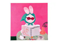 Rich Rabbit Wall Canvas 40 x 40 cm