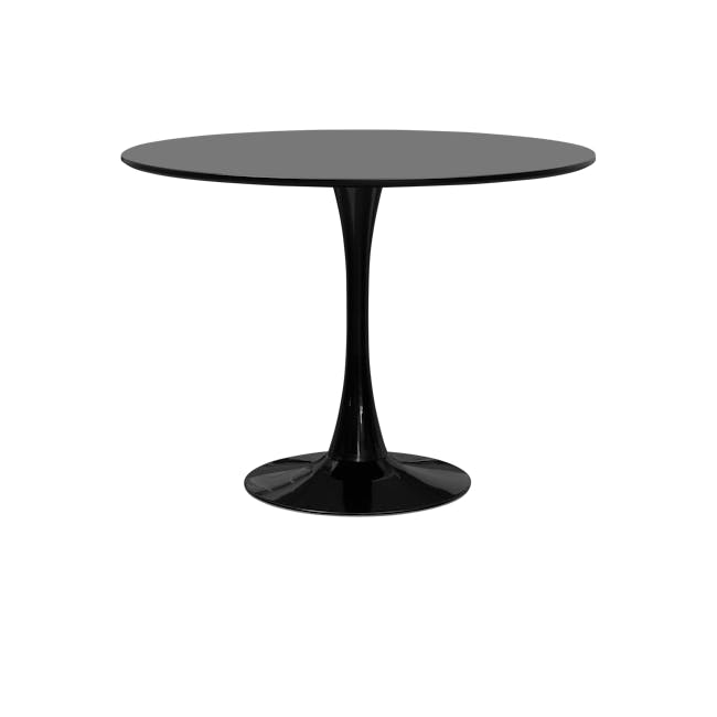 (As-is) Carmen Round Dining Table 1m - Black - 2 - 0