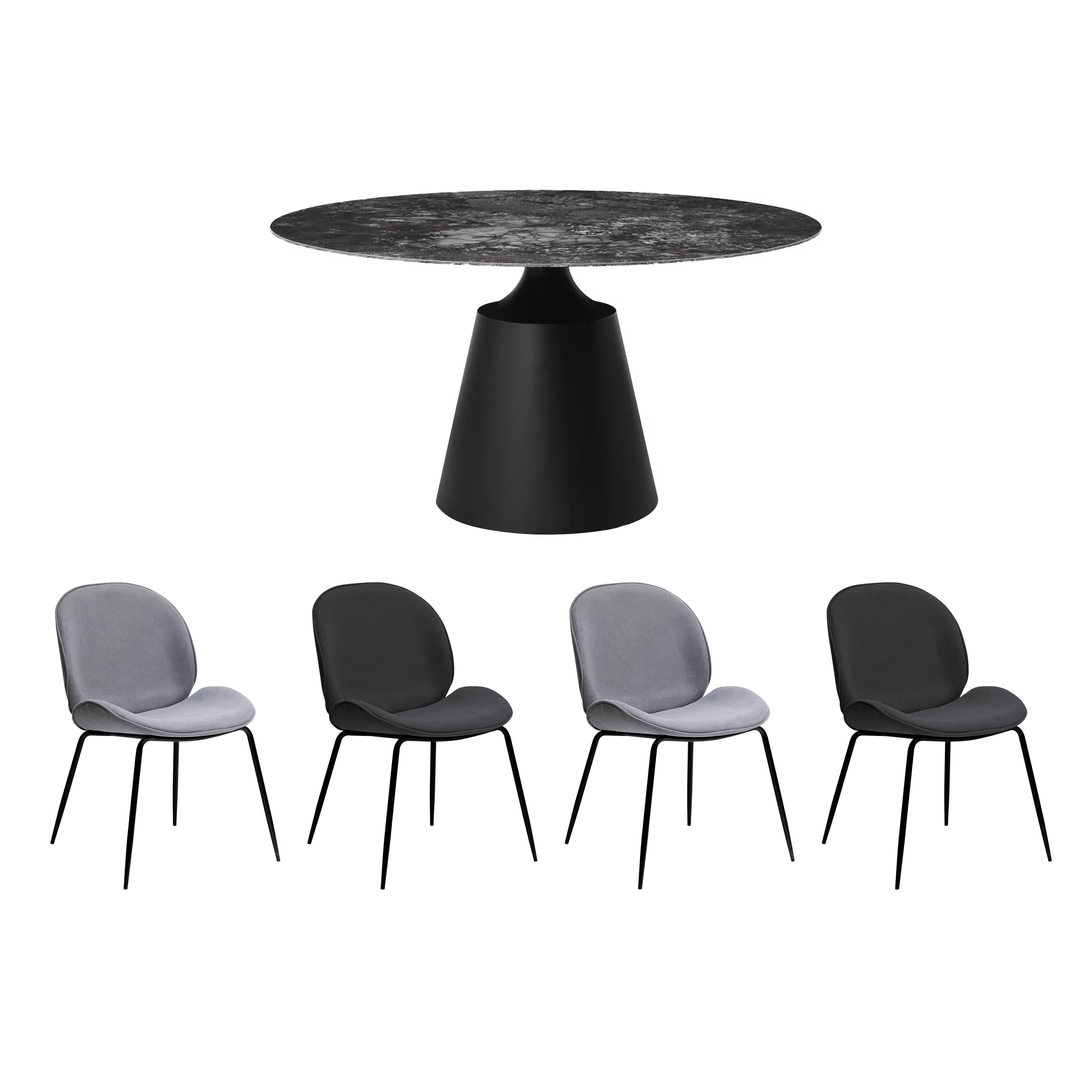 round sofa dining set