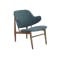 Vezel Lounge Chair - Walnut, Nile Green (Fabric)