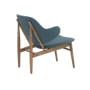 Vezel Lounge Chair - Walnut, Nile Green (Fabric) - 7