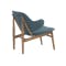 Vezel Lounge Chair - Walnut, Nile Green (Fabric) - 4