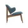 Vezel Lounge Chair - Walnut, Nile Green (Fabric) - 6