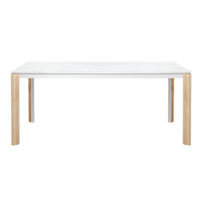 Nelson Dining Table 1.8m - White Marble (Sintered Stone) - 1