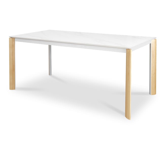Nelson Dining Table 1.8m - White Marble (Sintered Stone) - 0