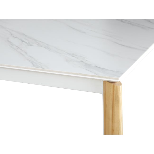 Nelson Dining Table 1.8m - White Marble (Sintered Stone) - 4