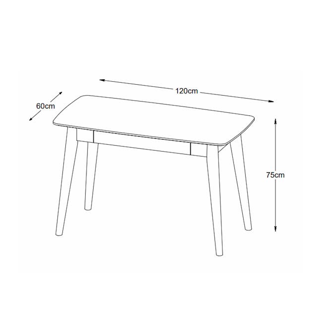 Rho Study Table 1.2m - Oak - 2