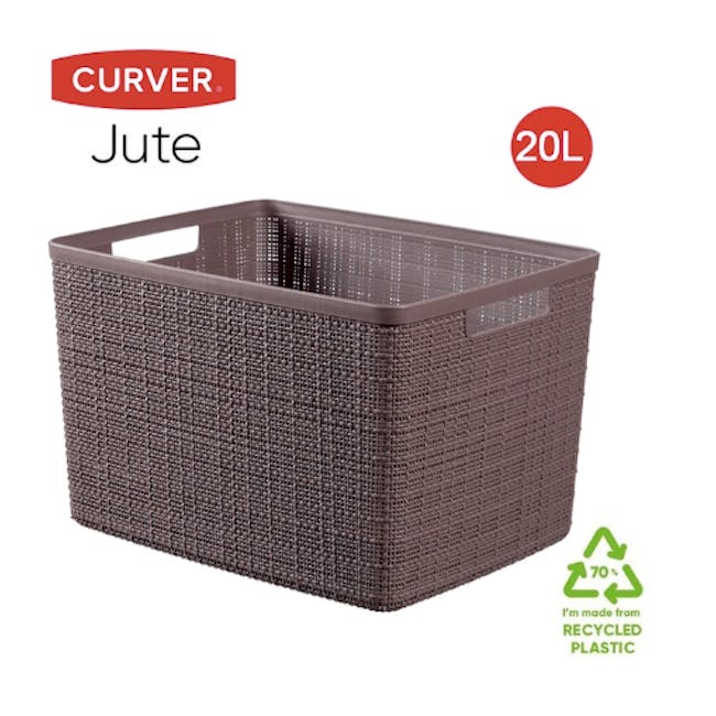 Jute Basket - Peppercorn (3 Sizes) - 13