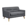 Damien 2 Seater Sofa with Damien Armchair - Dark Grey (Scratch Resistant Fabric) - 1