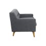 Damien 2 Seater Sofa with Damien Armchair - Dark Grey (Scratch Resistant Fabric) - 3