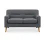 Damien 2 Seater Sofa with Damien Armchair - Dark Grey (Scratch Resistant Fabric) - 7