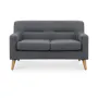 Damien 2 Seater Sofa with Damien Armchair - Dark Grey (Scratch Resistant Fabric) - 7