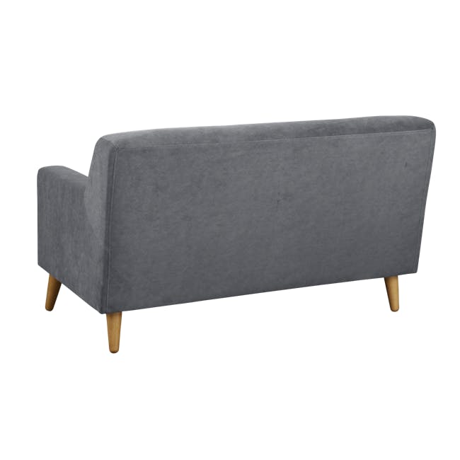 Damien 3 Seater Sofa with Damien 2 Seater Sofa - Dark Grey (Scratch Resistant Fabric) - 12 - Grey upholstered sofa with