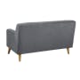 Damien 3 Seater Sofa with Damien 2 Seater Sofa - Dark Grey (Scratch Resistant Fabric) - 11