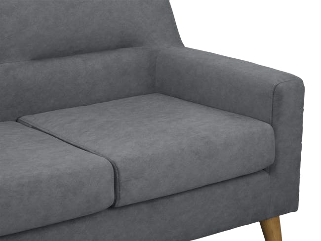 Damien 3 Seater Sofa with Damien 2 Seater Sofa - Dark Grey (Scratch Resistant Fabric) - 12