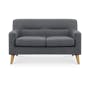 Damien 3 Seater Sofa with Damien 2 Seater Sofa - Dark Grey (Scratch Resistant Fabric) - 13