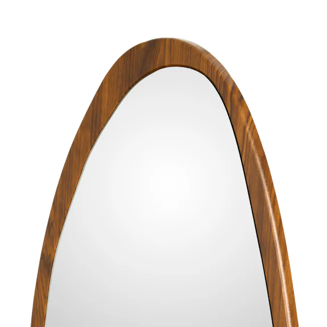 (As-is) Sandy Irregular Wooden Frame Mirror - Walnut - 1 - 7