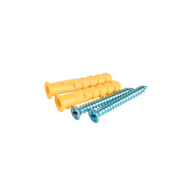 Sandy Irregular Wooden Frame Mirror - Walnut - 5 - Yellow plastic pipes, blue metal screws, parallel arrangement, industrial