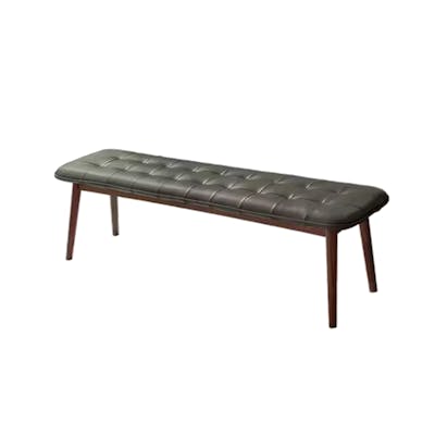 Soren Bench 1.4m - Dark Green (Genuine Cowhide Leather) - Image 1