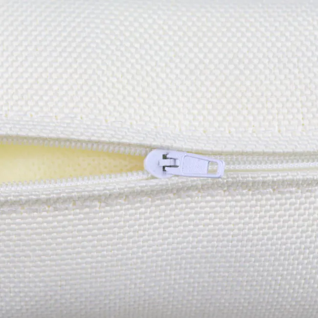 Ferraria Sunbed - White Cushion - 5 - White textured fabric zipper, zipper pull, zipper teeth, zipper mechanism, zipper