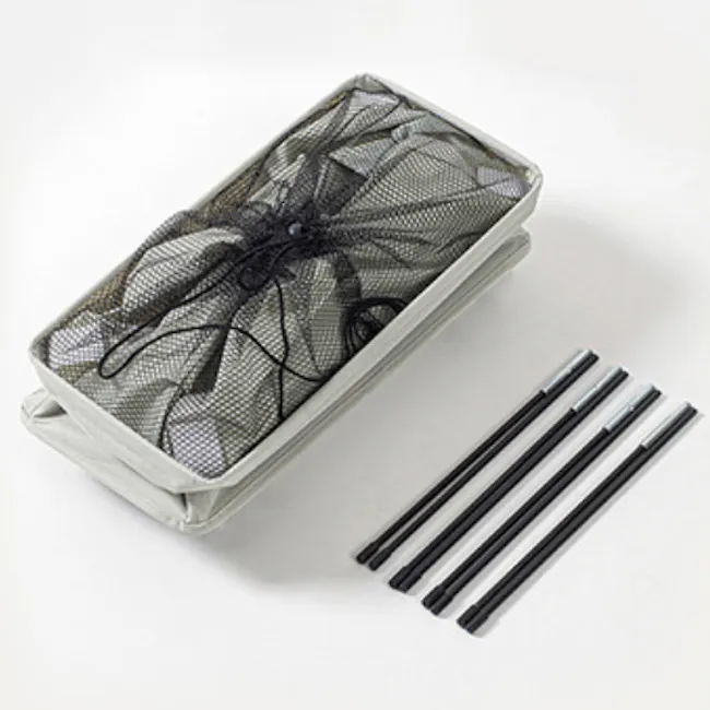 Mason Slim Laundry Hamper - Beige - 8 - Miniature garden tool set, black and gray floral design, black and gray mesh pouch