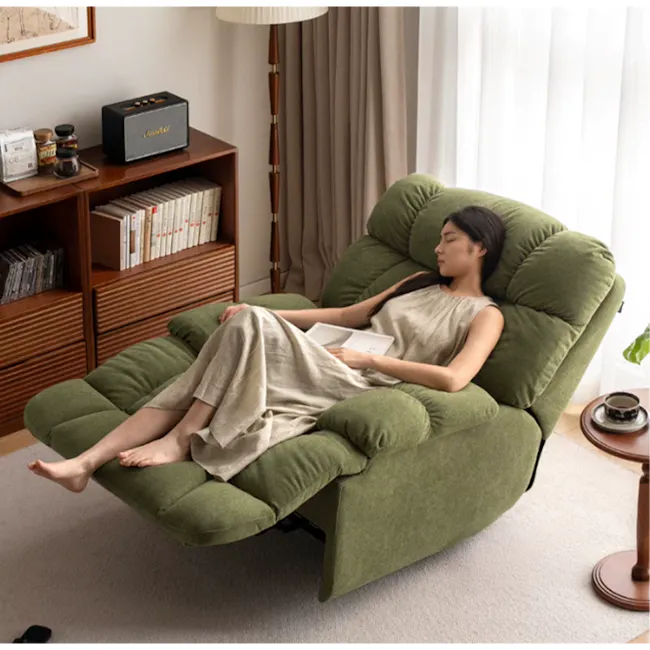 Polo Manual Recliner Lounge Chair - Moss Green - 2