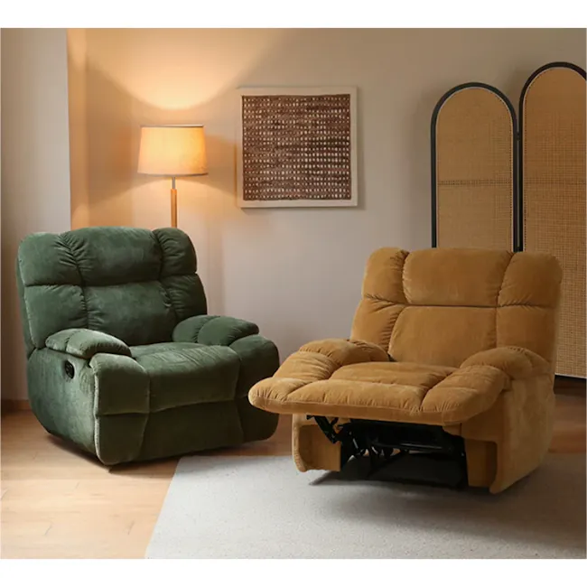 Polo Manual Recliner Lounge Chair - Moss Green - 9