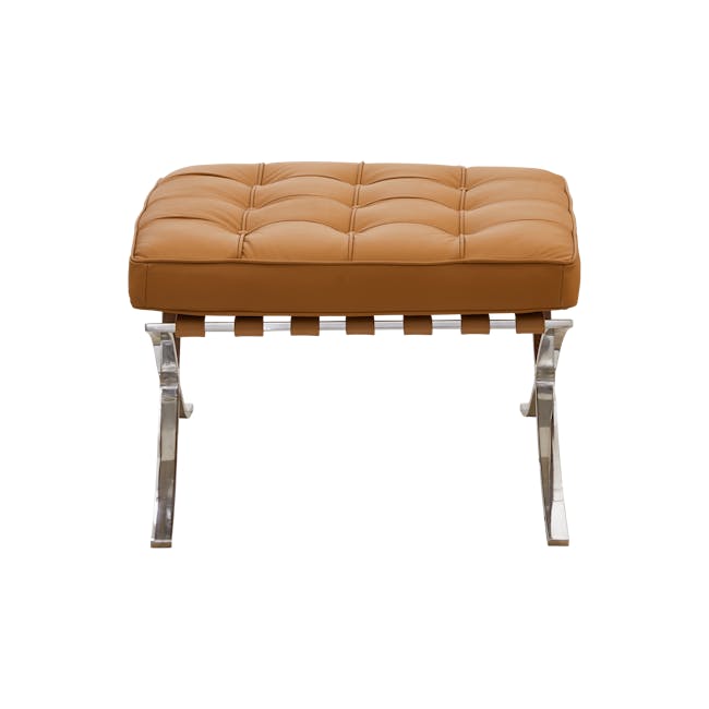 Benton Chair with Benton Ottoman - Tan (Genuine Cowhide) - 9