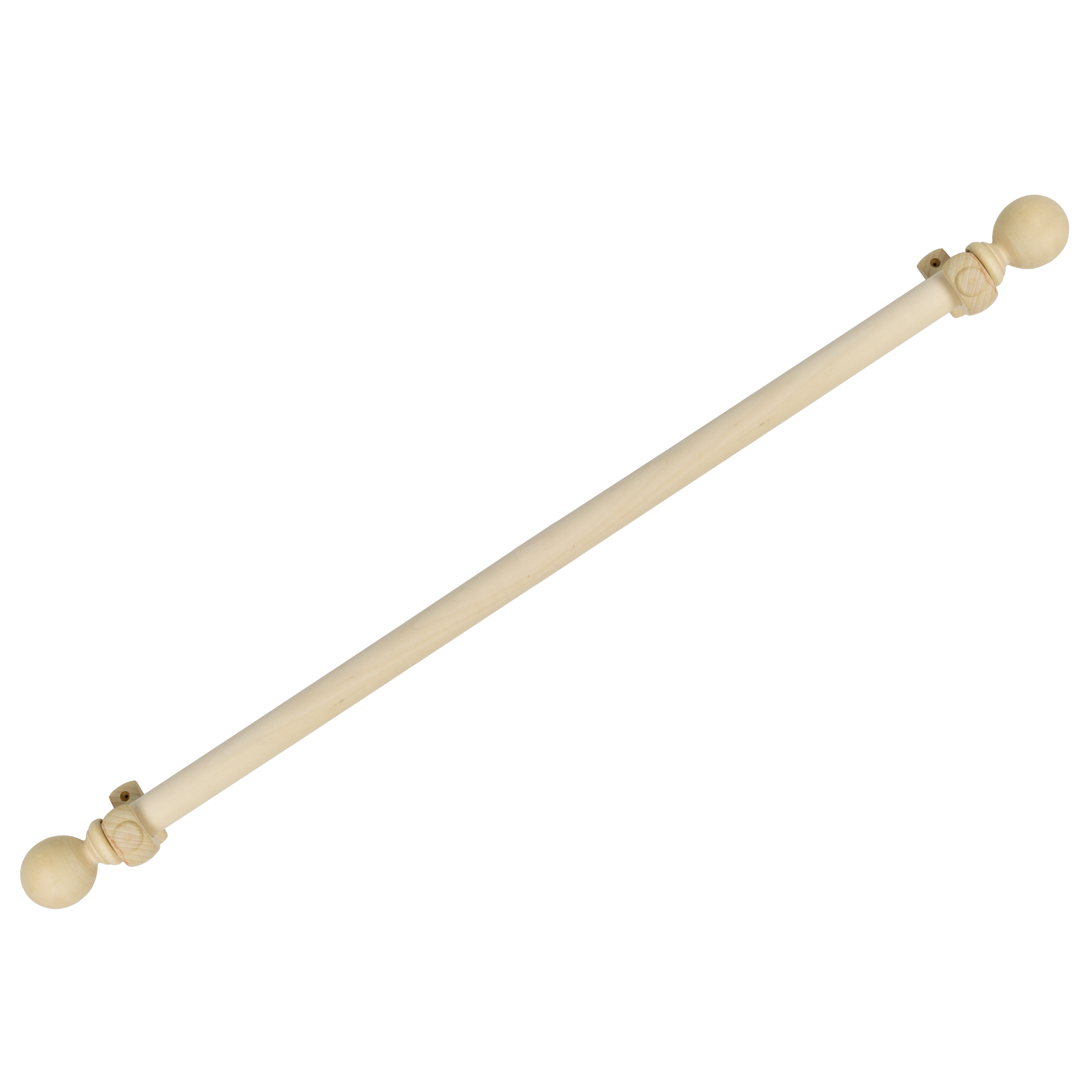 Wooden Curtain Rod With Wall Mount 1 5m Natural Curtain Rods By