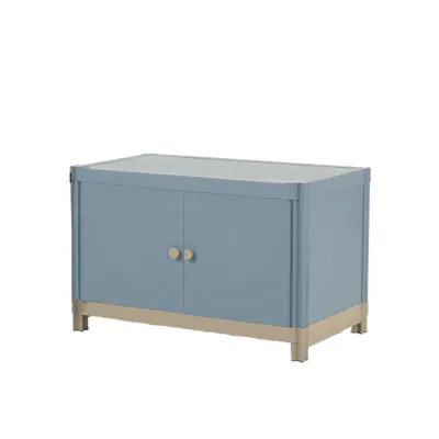 Flo 2-Door Low Storage Cabinet - Fog