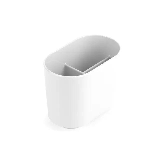 STEP Toothbrush Holder - White - 4 - White minimalist container, sleek design, modern aesthetic, simple yet elegant