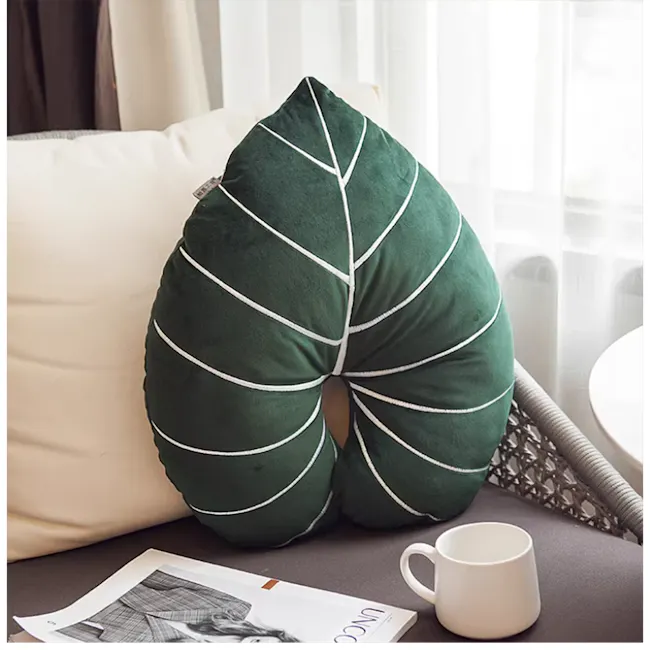 Philodendron Leaf Plush Cushion - 2