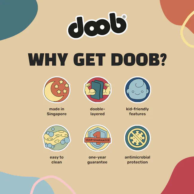 Doob Large Plopsta' - Chalk Violet (Water Repellent) - 13 - made in Singapore, dooble-layered, kid-friendly features, easy