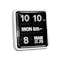 TWEMCO Big Calendar Flip Wall Clock with Chinese Text - White Case Black Dial
