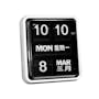 TWEMCO Big Calendar Flip Wall Clock with Chinese Text - White Case Black Dial - 0