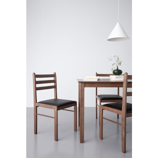 Wald Dining Table 1.1m with 4 Wald Chairs - Cocoa - 2