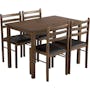 Wald Dining Table 1.1m with 4 Wald Chairs - Cocoa - 4